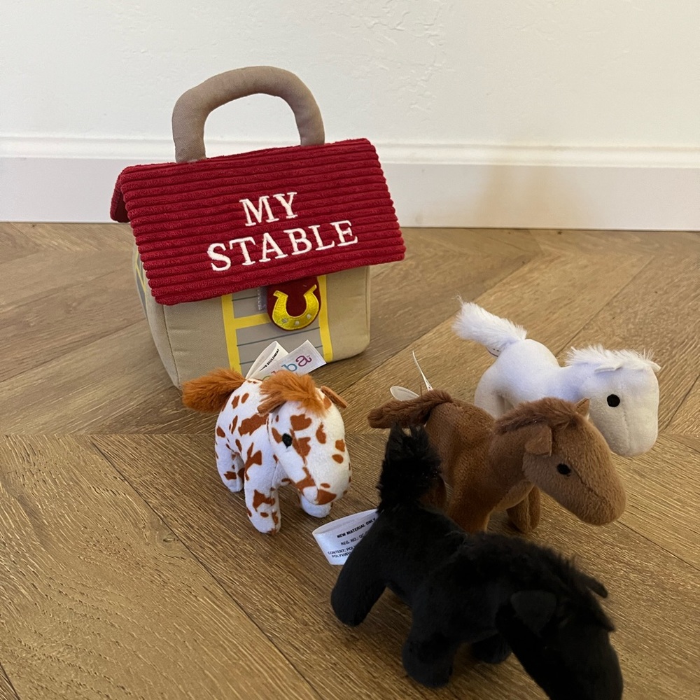 My stable horse barn plushies